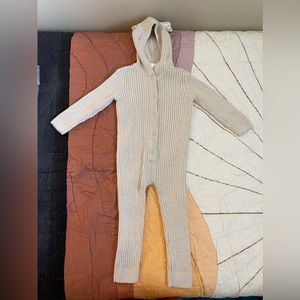 SOLD | Hanna Andersson Sweaterknit Hooded Romper - Size 3T